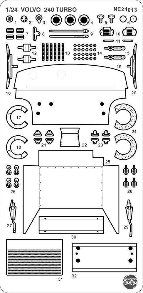 PLATZ/NUNU Detail-Up Parts for 1/24 VOLVO 240 TURBO '86 ETCC