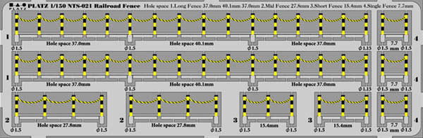 1/150 N-scale rail road fence(Chain type)