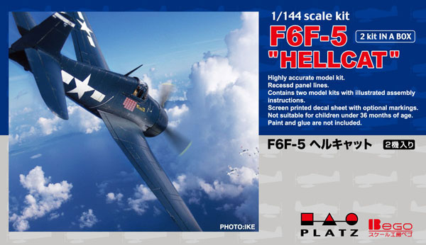 PLATZ 1/144 F6F-5 Hellcat (2 kits in a BOX)