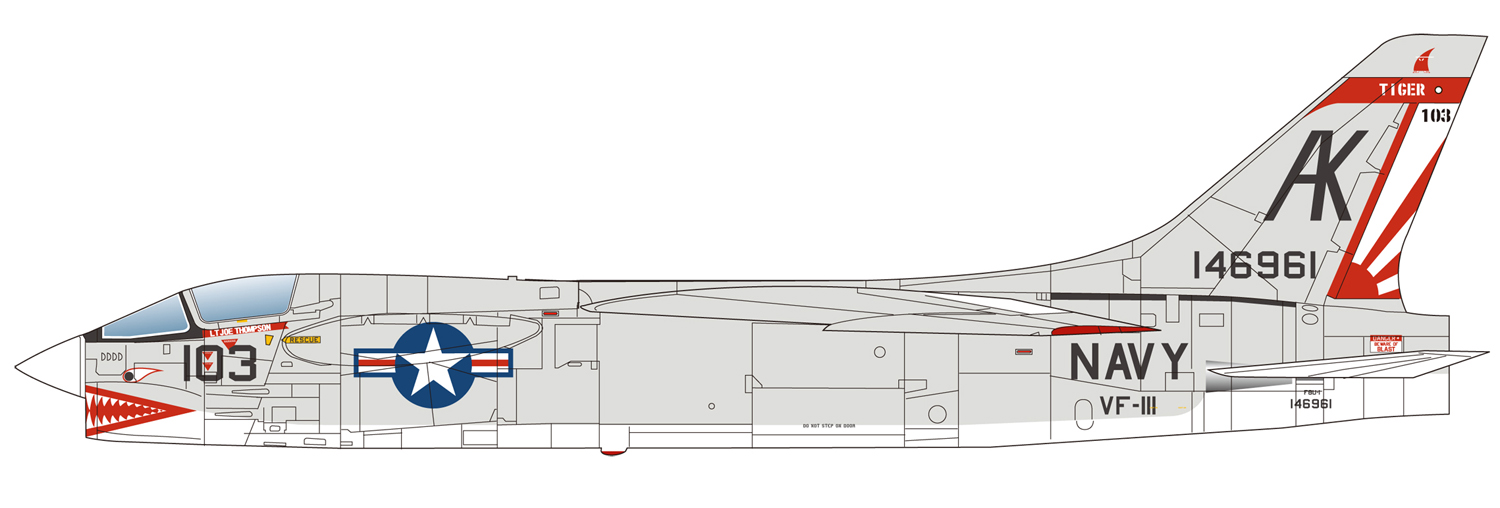 PLATZ 1/144 US NAVY F-8C CRUSADER "MiG KILLER" (2 Kits)