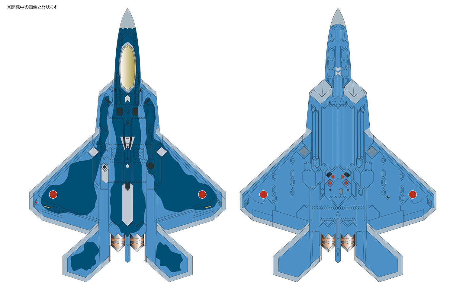 1/144 JASDF F-22A Raptor Oceanic Camouflage (2 kits)
