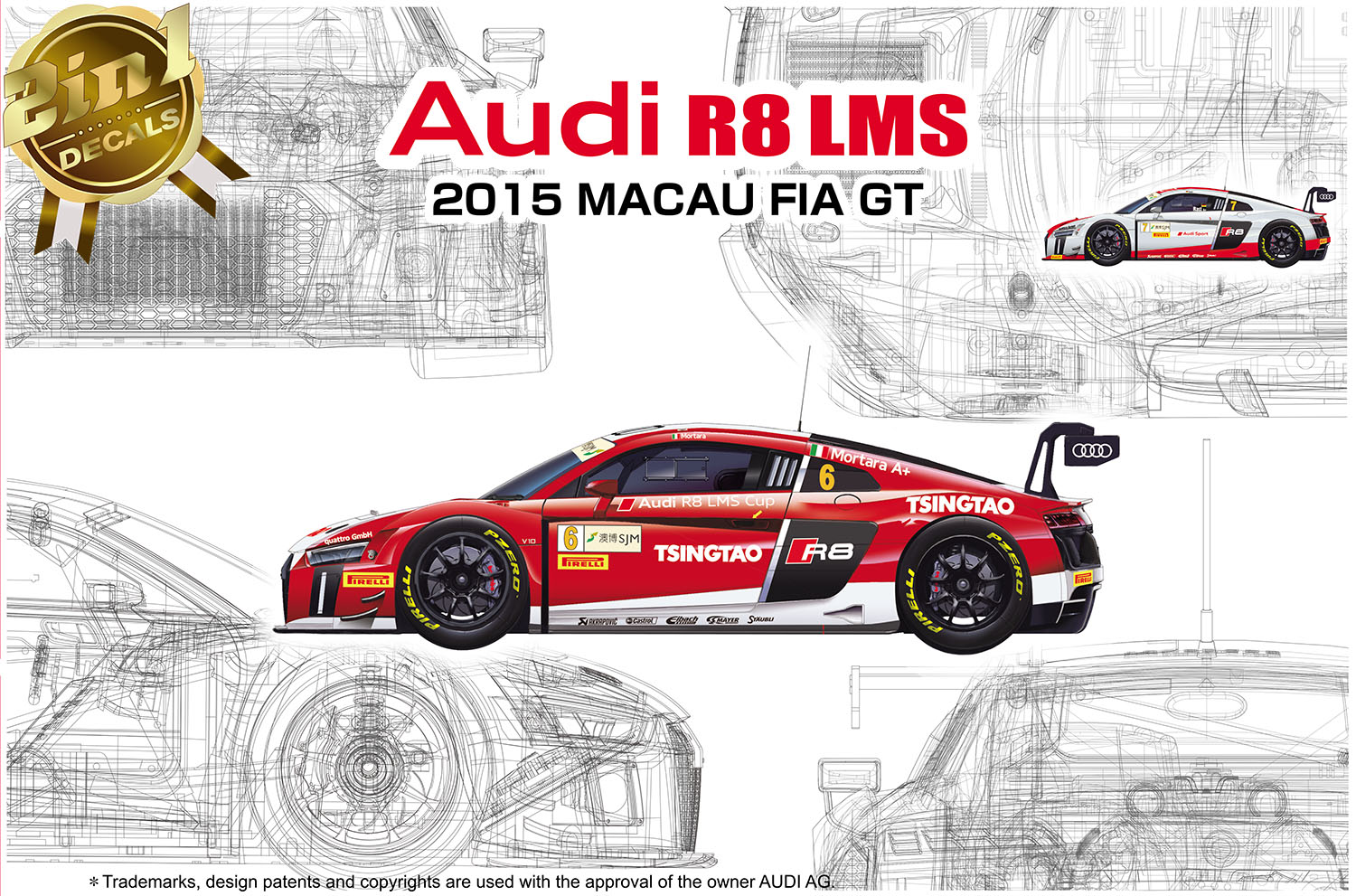 PLATZ / NUNU 1/24 Audi R8 LMS 2015 MACAU FIA GT