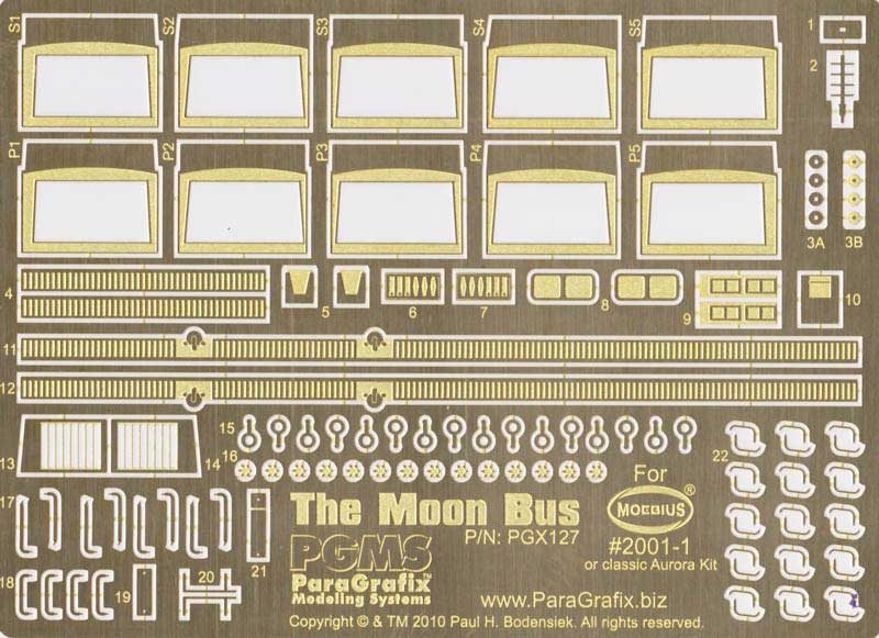 MOEBIUS 1/55 THE MOON BUS + ETCHED PARTS