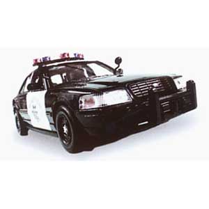 TESTORS 1/24 2007 Crown Victoria Police Car Black/White