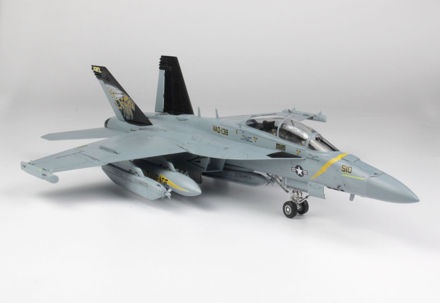 US Navy EW Aircraft EA-18G Growler VAQ-132 Yellow Jackets