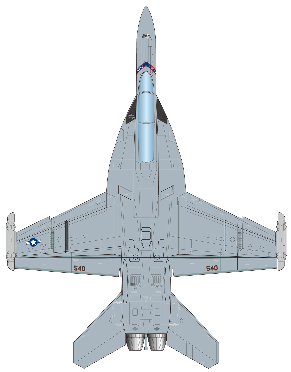 1/48 US Navy EW Aircraft EA-18G Growler VAQ-132 "Scorpions" CAG