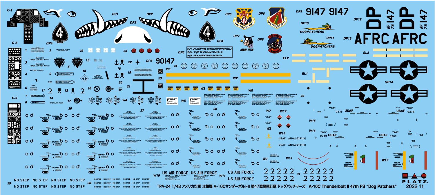 1/48 USAF A-10C Thunderbolt II 47th FS "Dog Patchers"