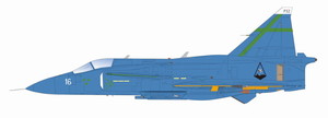 1/48 Swedish Air Force Fighter JA37 Jakt Viggen "Blue Peter"