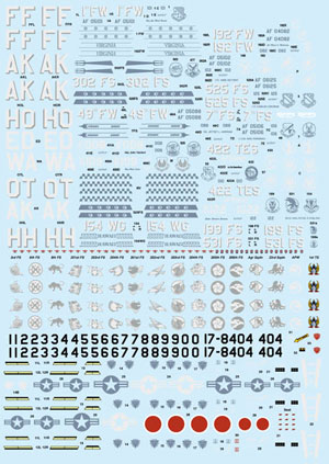 PLATZ 1/72 USAF F-22A decal