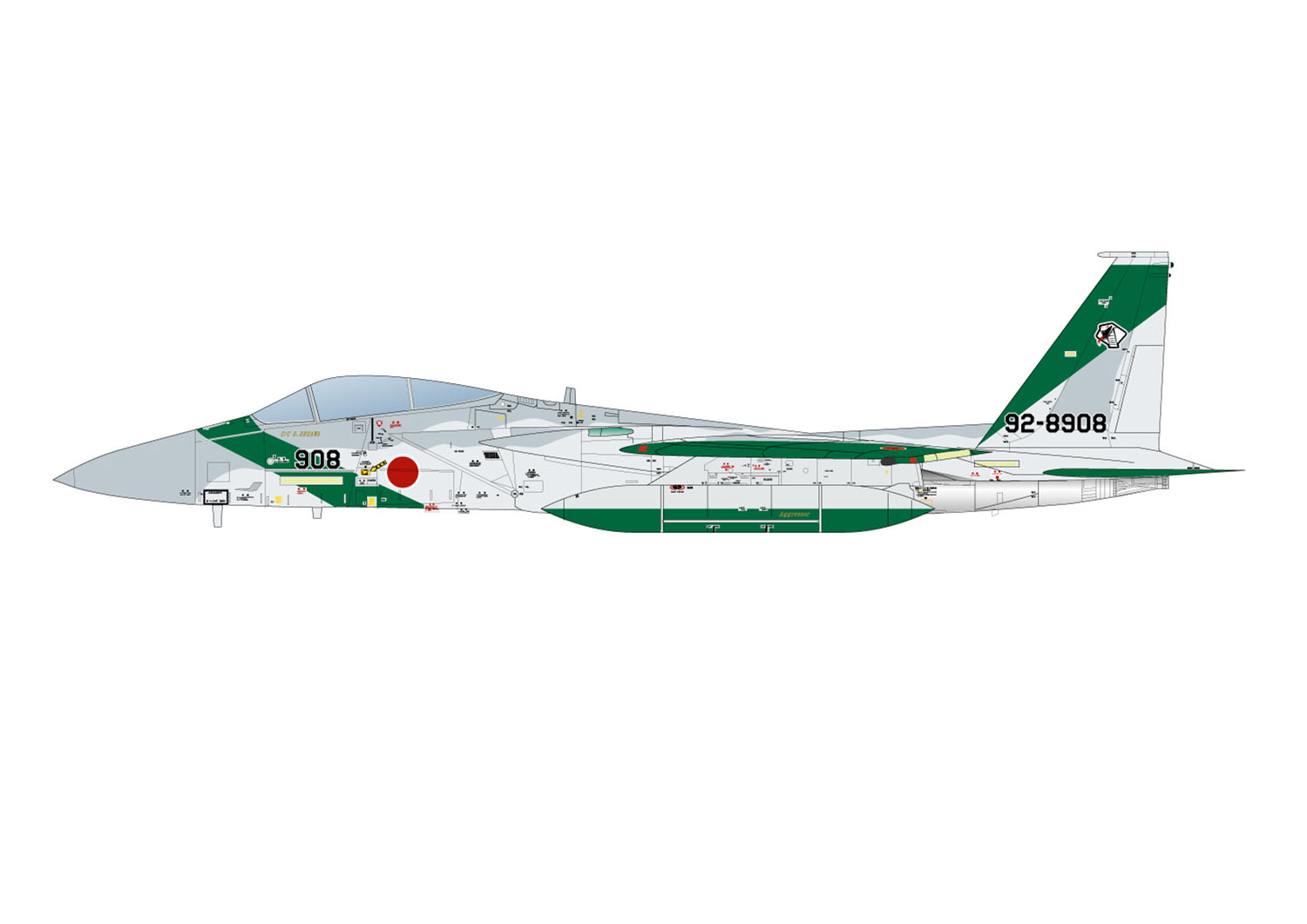 1/72 JASDF F-15J EAGLE AGGRESSOR No. 908 of the Tactical Fighter