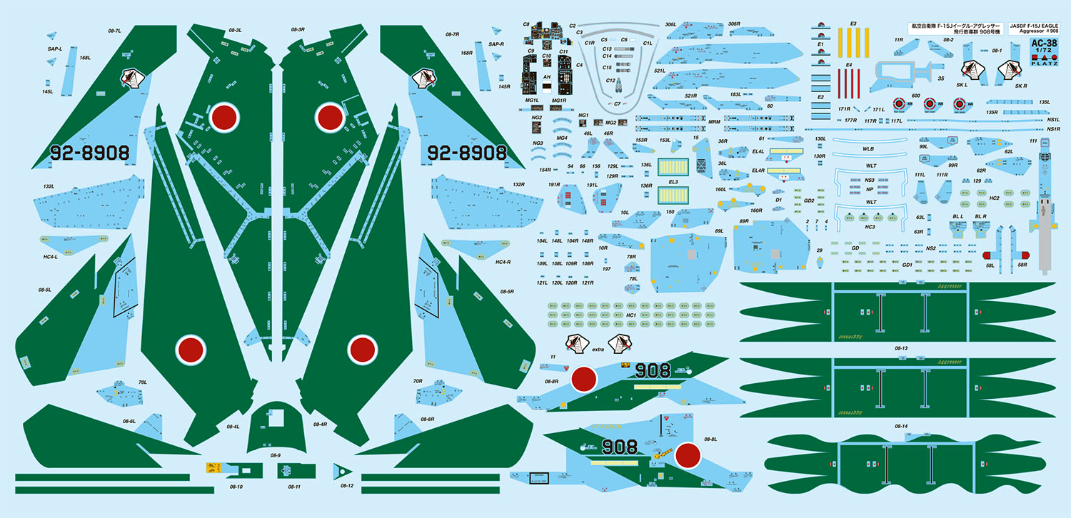 1/72 JASDF F-15J EAGLE AGGRESSOR No. 908 of the Tactical Fighter