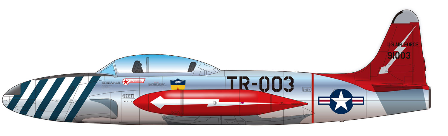 1/72 USAF jet trainer T-33A Shooting Star SKYBLAZERS