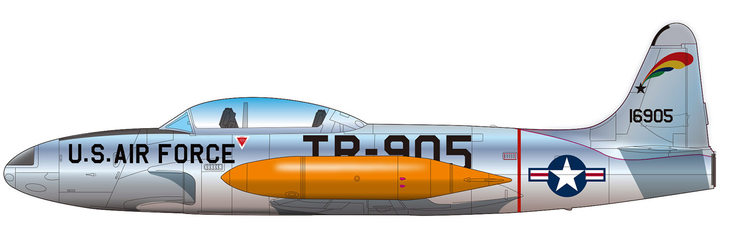 1/72 USAF jet trainer T-33A Shooting Star SKYBLAZERS