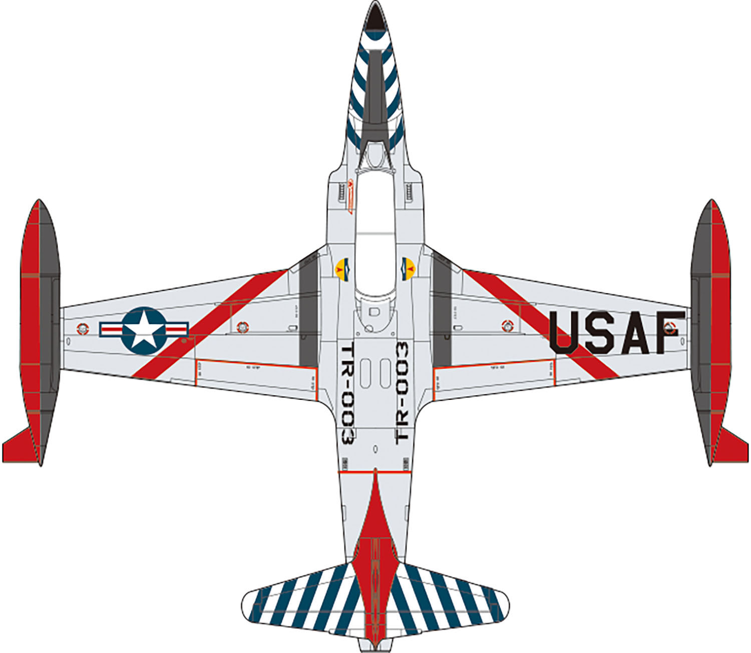 1/72 USAF jet trainer T-33A Shooting Star “SKYBLAZERS”