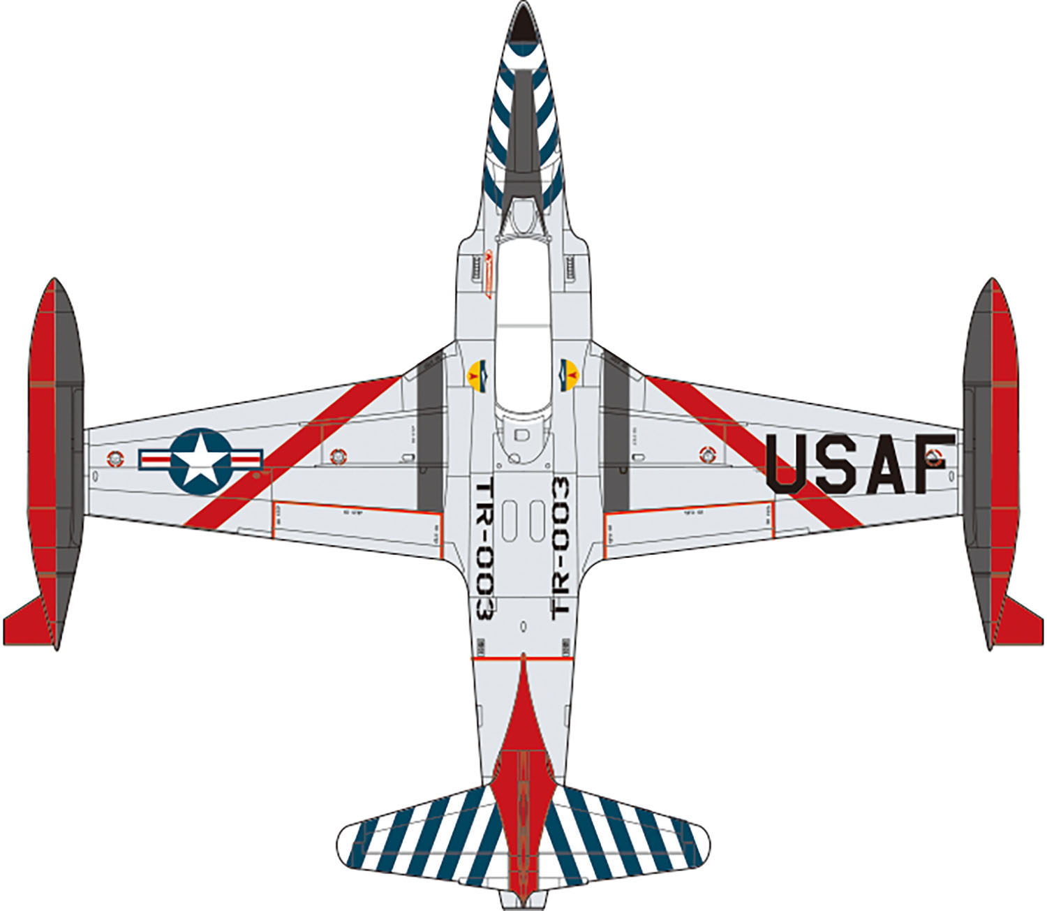 1/72 USAF jet trainer T-33A Shooting Star SKYBLAZERS