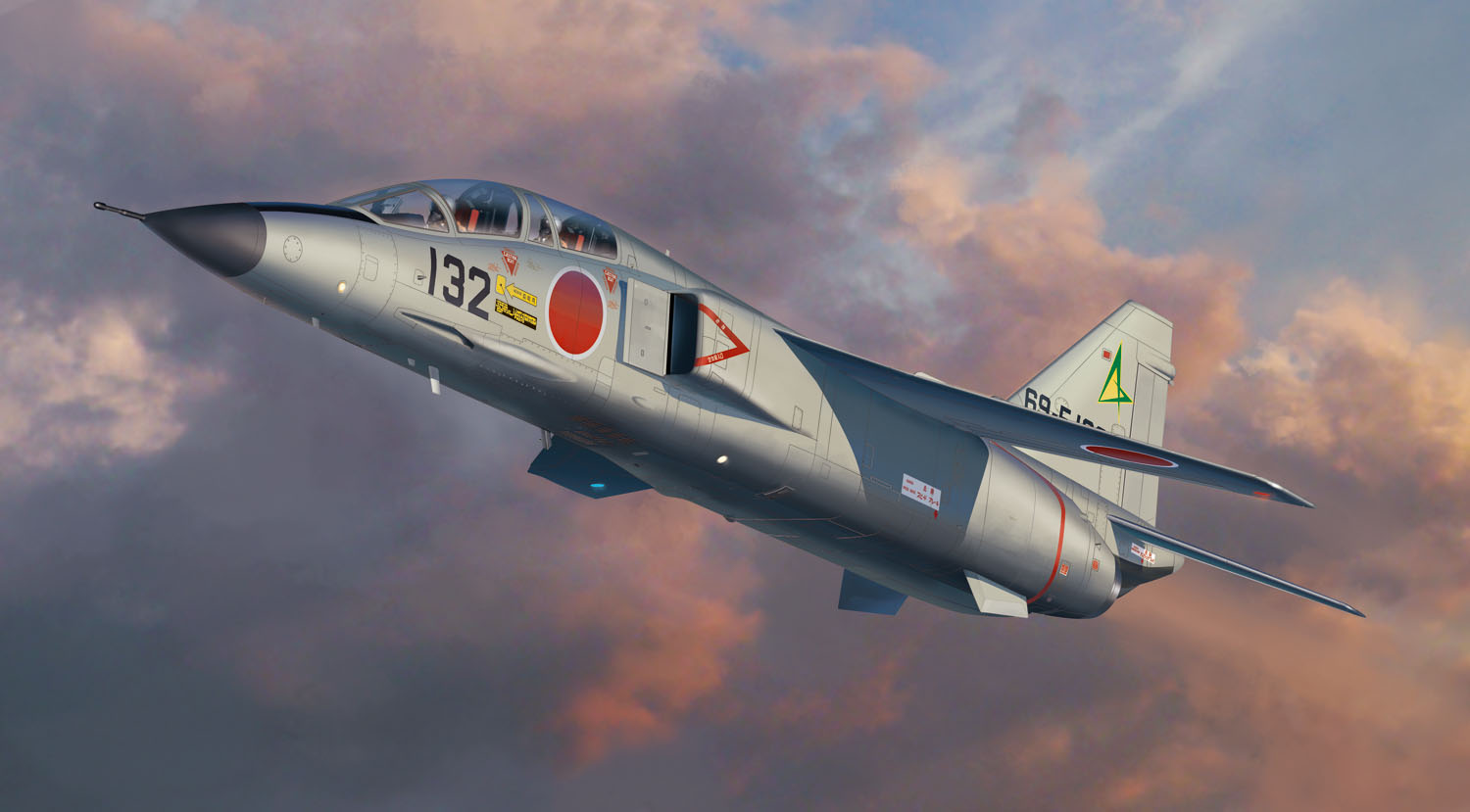 PLATZ 1/72 JASDF Trainer T-2 Late Type with Pilot Figure