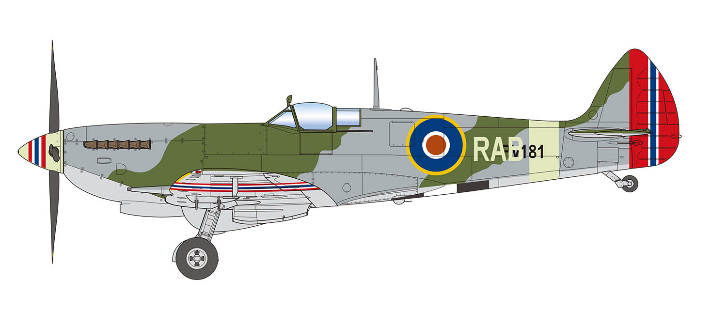 1/72 WW.II R.A.F Spitfire Mk.IXc 127th Squadron Normandy