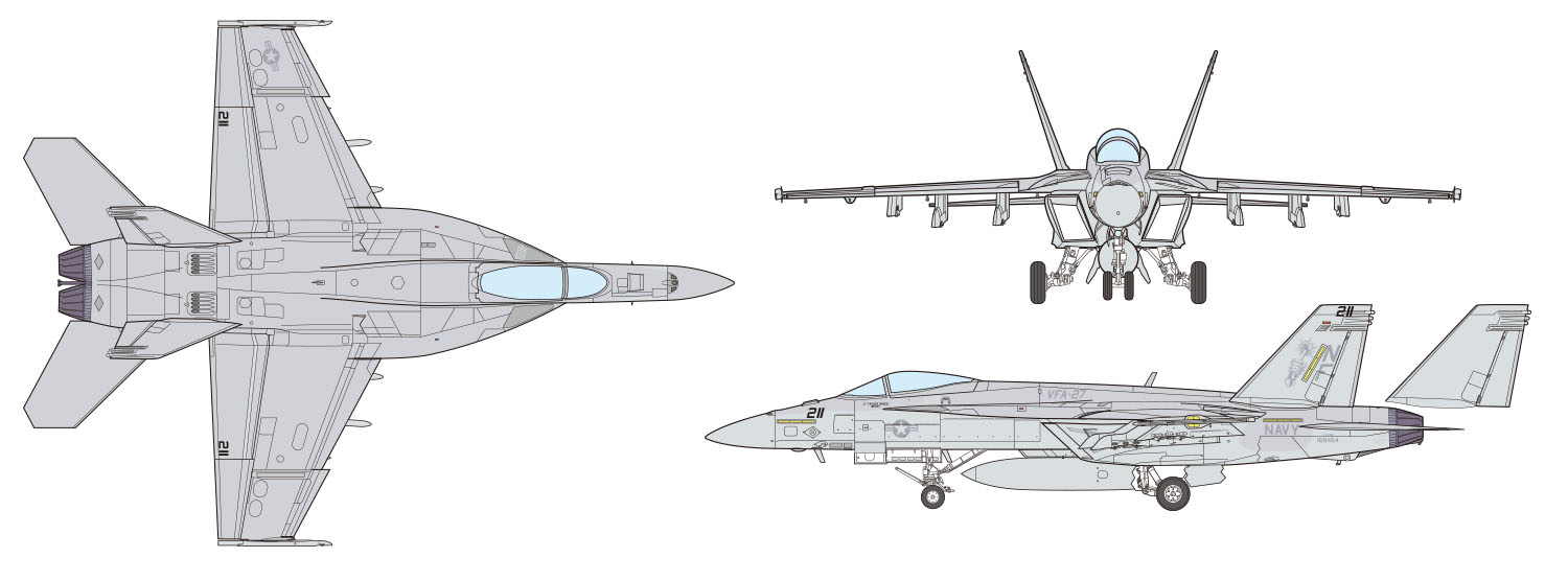 1/144 ꥫ F/A-18E ѡۡͥå VFA-27 ᥤ Ҷ 2å - ɥĤ