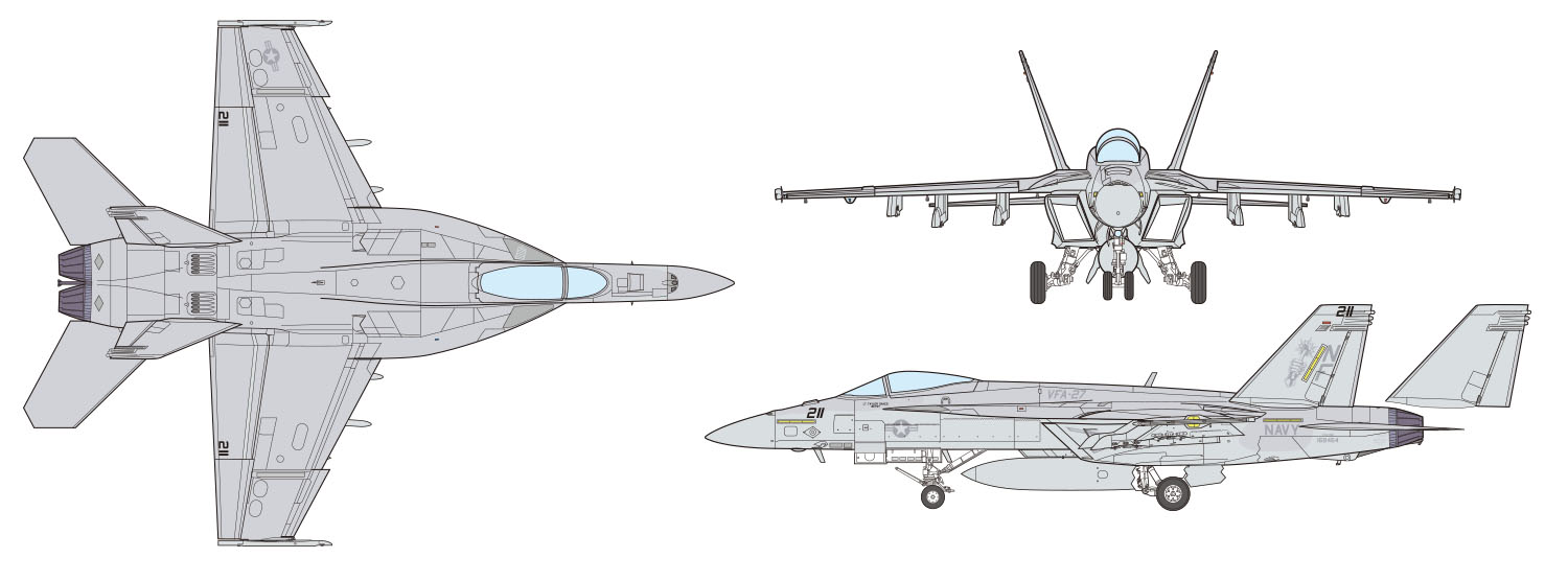 1/144 US Navy F/A18E Super Hornet VFA-27 Royal Maces Iwakuni AB