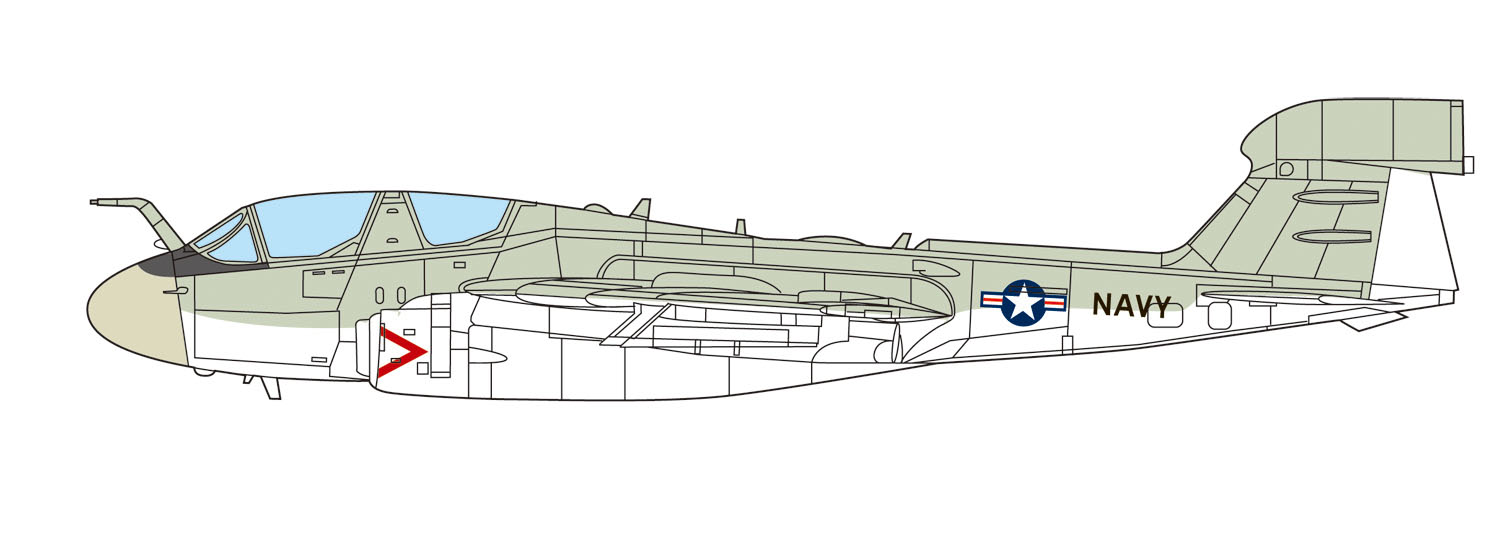 1/144 アメリカ海軍 電子戦機 EA-6B プラウラー