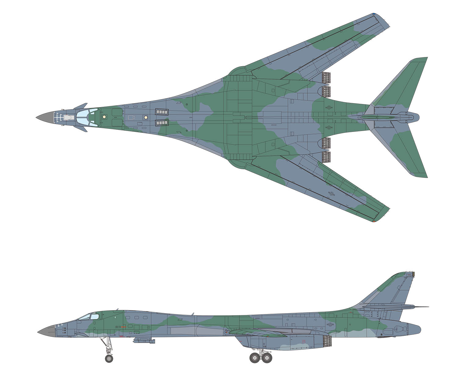 1/144 USAF BOMBER B-1B LANCER 337th BS [Strategic Camouglage]