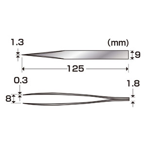 ALEC TWEEZERS-BILL 1.3mm