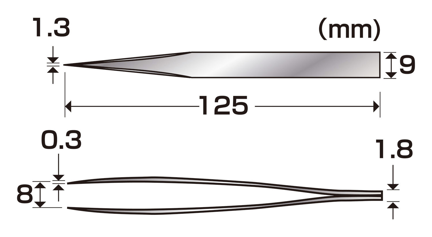 ALEC TWEEZERS-BILL 1.3mm