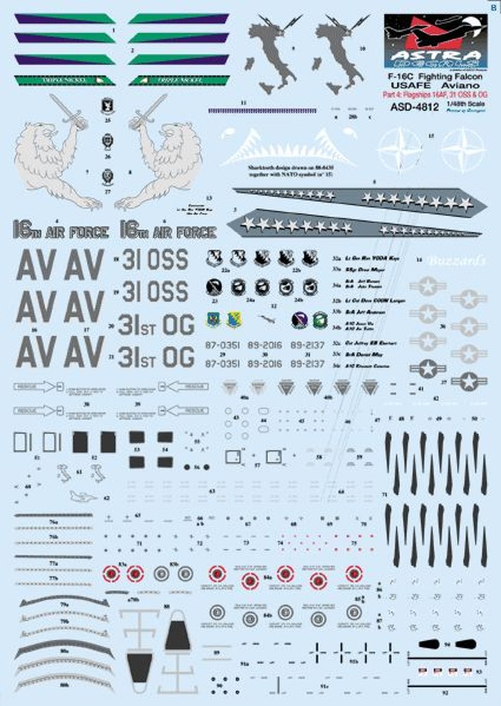 ȥǥ1/48ƶF-16CζPart.4 16AF, 31OSS&31OG(ꥢ)ǥ - ɥĤ