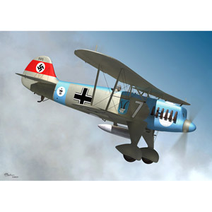 Classic Airframes 1/48 Heinkel He-51 Luftwaffe