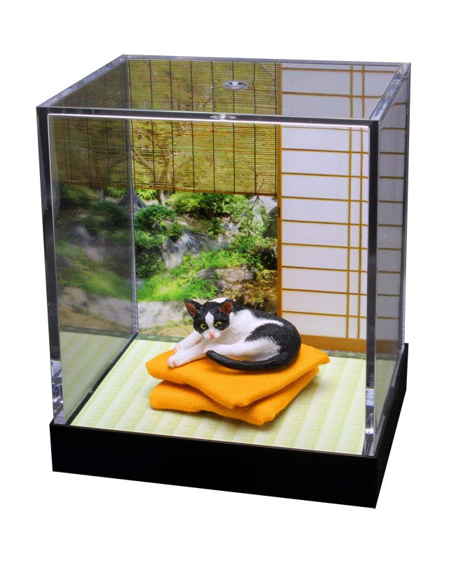 プラッツ みにちゅアニマル 和室の情景 　モモ（ハチワレ猫）　#猫雑貨