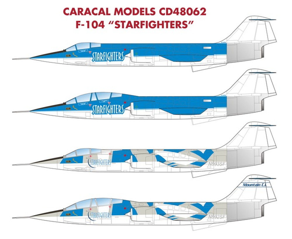 カラカルモデル 1/48 F-104 スターファイターズ デカール