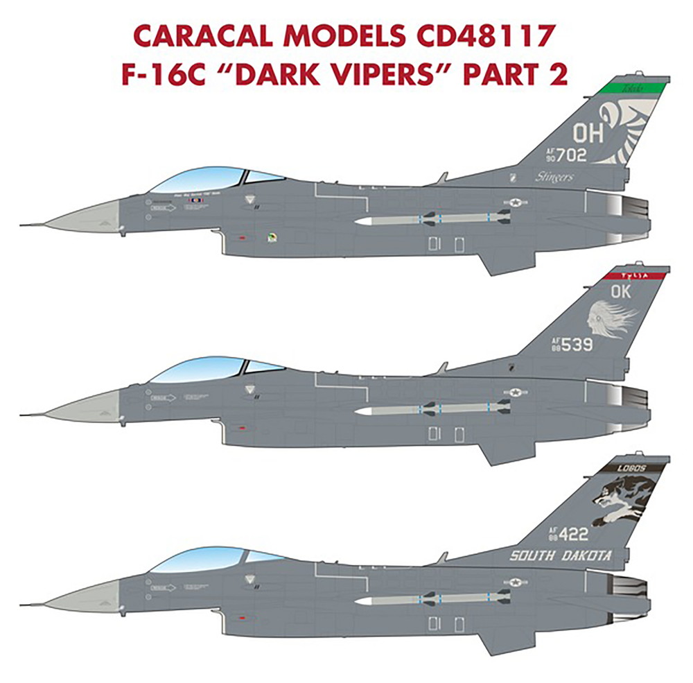 カラカルモデル 1/48 アメリカ空軍 F-16C ダークバイパー(Have Glass スキーム) Part.2