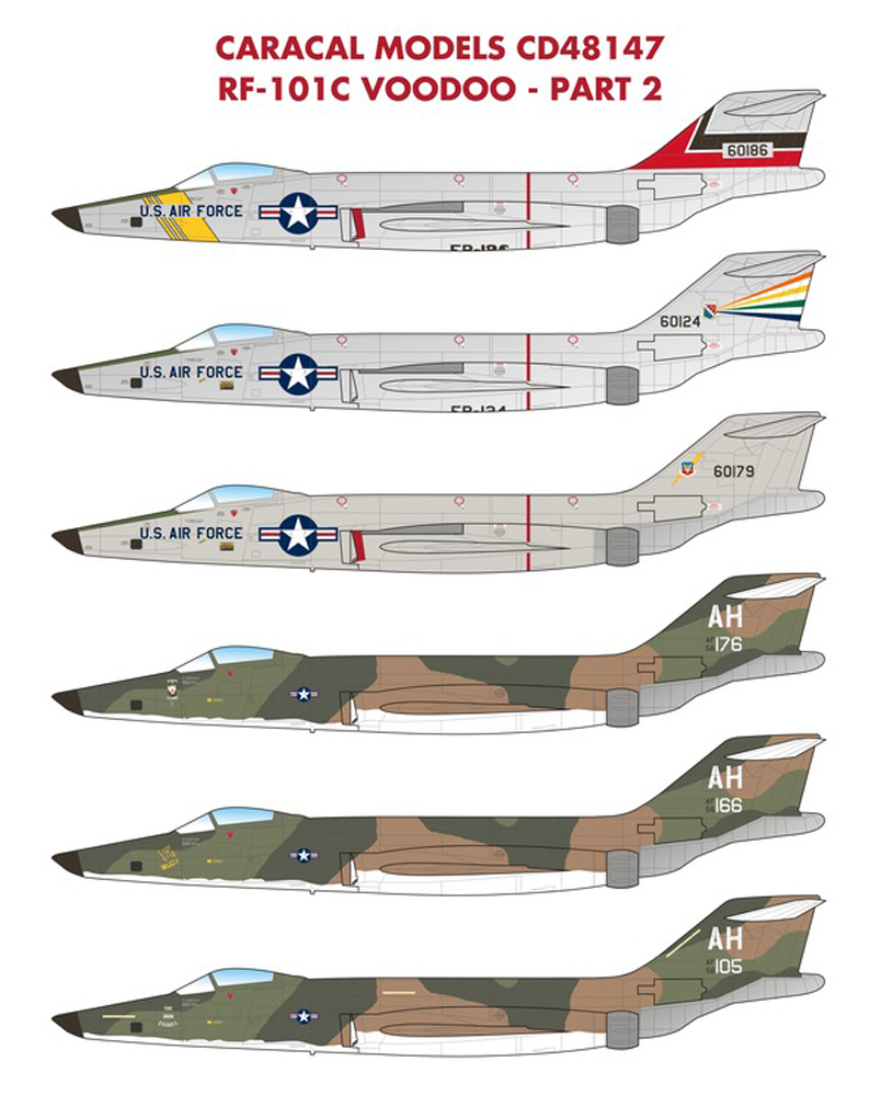 カラカルモデル 1/48 アメリカ空軍 RF-101C ヴードゥー Part 2 デカール