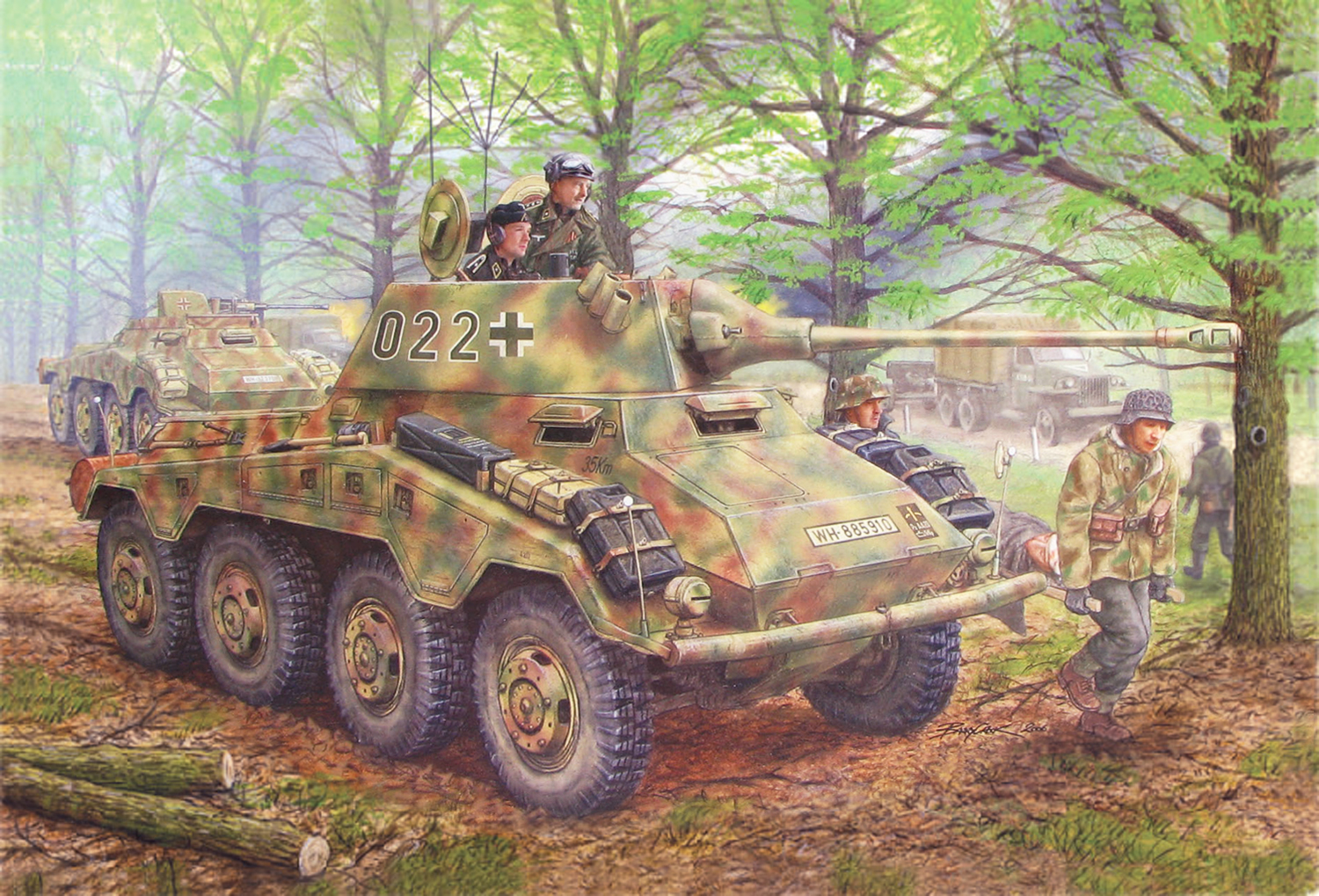 サイバーホビー 1/35 WW.II ドイツ軍偵察装甲車Sd.Kfz.234/2 プーマ 