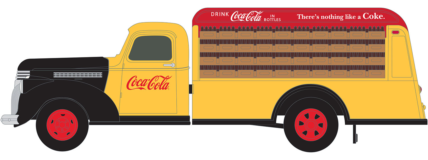 1/87 (HOスケール) 1941-46 シボレー 飲料ボトル配送トラック "コカ・コーラ"