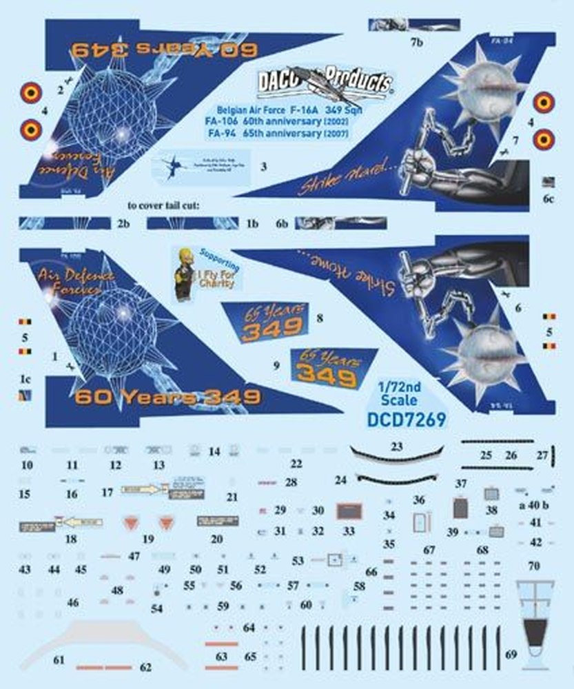  1/48 ٥륮 F-16A 349Sqn 60ǯ&65ǯ ǰѥǥ - ɥĤ