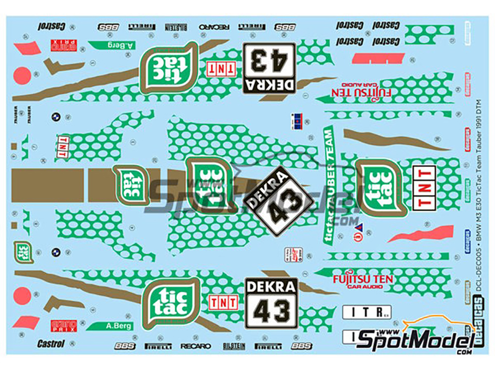ǥ륭㥹 1/24 BMW M3 E30 Tic Tac Tauber DTM 1991 ǥ