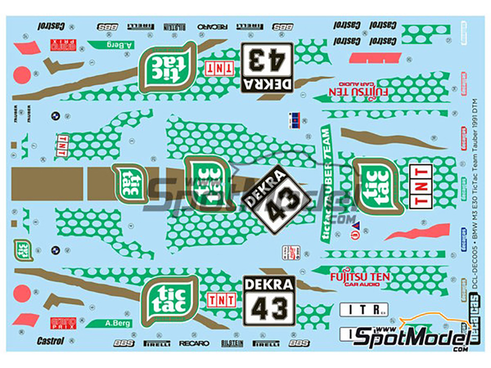 ǥ륭㥹 1/24 BMW M3 E30 Tic Tac Tauber DTM 1991 ǥ - ɥĤ