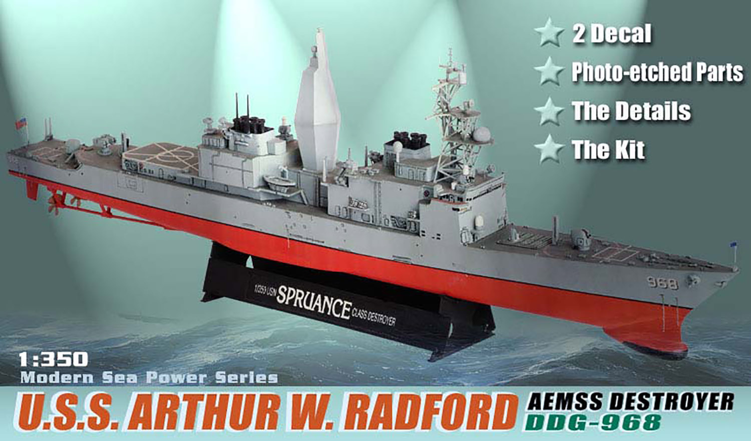 1/350 アメリカ海軍 アーサーW.ラドフォードAEMSS駆逐艦 - ウインドウを閉じる
