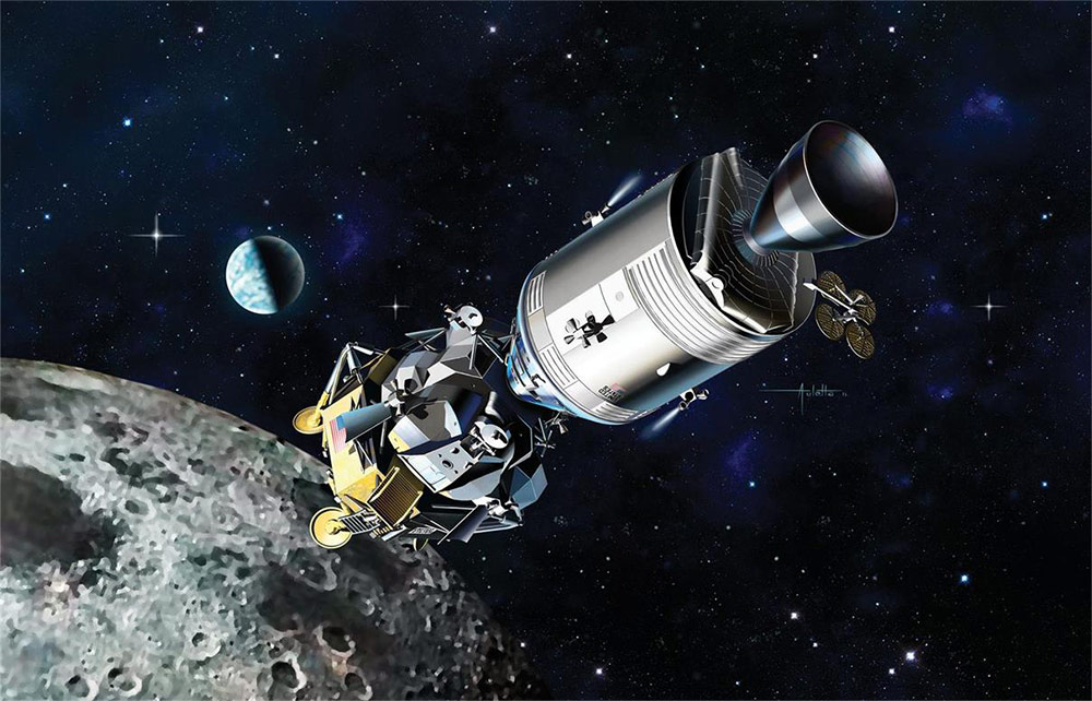 ドラゴン 1/72 NASA アポロ11号 月面着陸 （司令船 コロンビア&月着陸