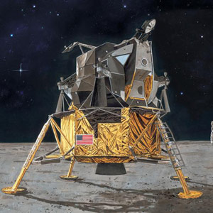 ドラゴン 1/72 NASA アポロ11号 人類初の月面着陸 司令船コロンビア+月