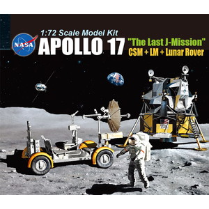 1/72 アポロ17号“ラストJミッション”司令船+着陸船+月面探査車(ルナローバー)