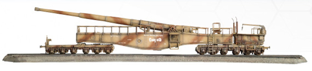 WW.II ドイツ軍 cm列車砲K5E レオポルド パンツァーグレイ+