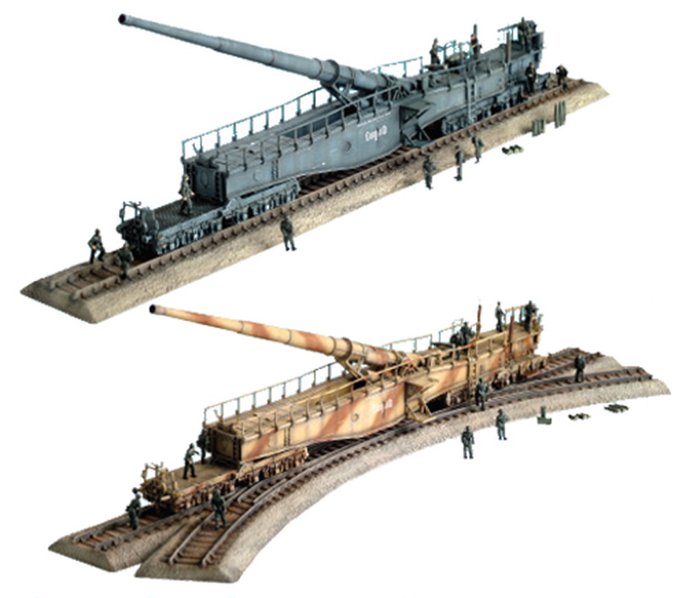 1/144 WW.II ドイツ軍 28cm列車砲K5E レオポルド (パンツァーグレイ+