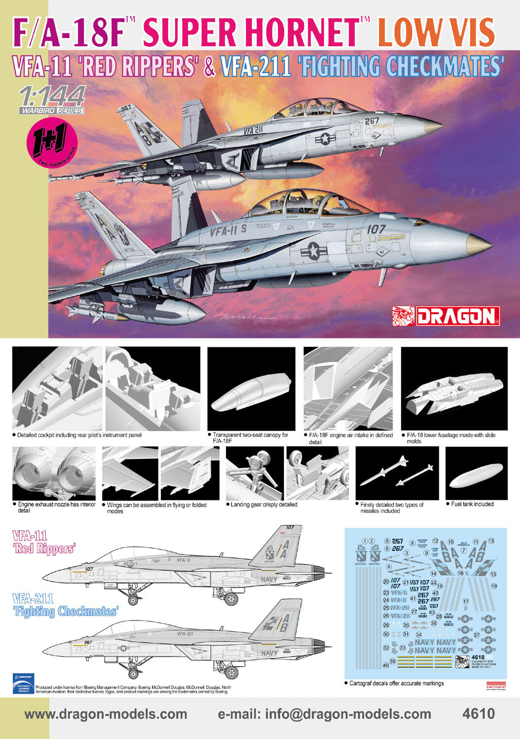 ɥ饴1/144 ꥫ F/A-18F ѡۡͥå VFA-11 åɥåѡ & VFA-211