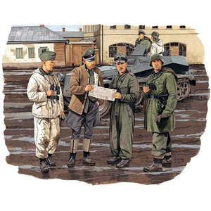 ドラゴン 1/35 WW.II ドイツ武装親衛隊 野戦会議 冬季装備フィギュアセット カラコフ1943
