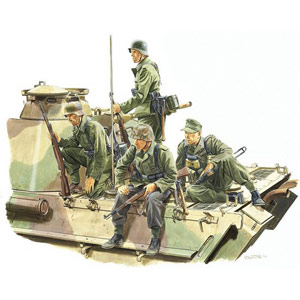 ドラゴン　1/35 WW.II ドイツ軍 戦車跨乗兵セット　ロレーヌ 1944