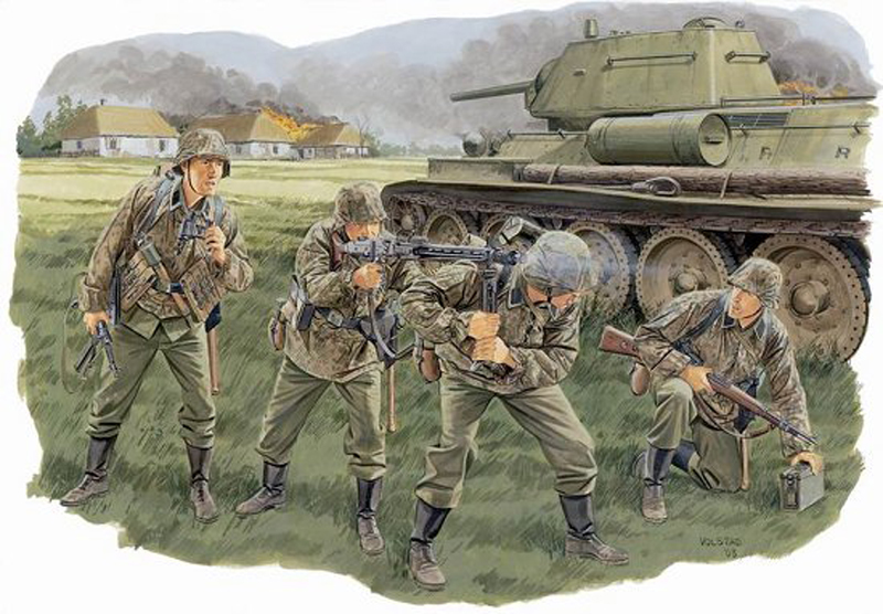 ドラゴン1/35 WW.II ドイツ軍 LAH師団武装親衛隊 装甲擲弾兵 クルスク