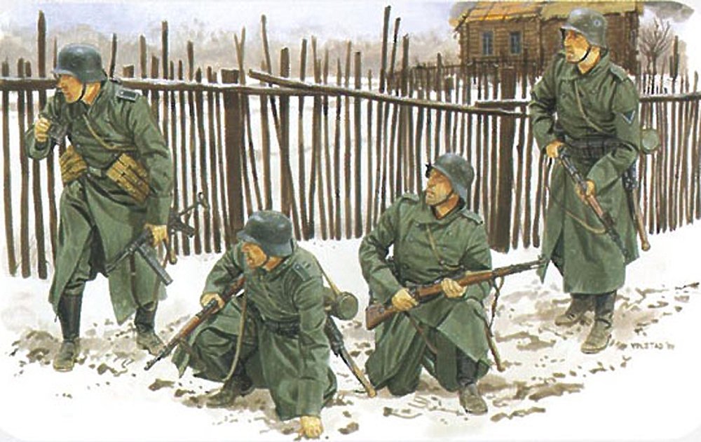 1/35 WW.II ドイツ軍 凍てつく大地 コートを着た歩兵 モスクワ 1941 