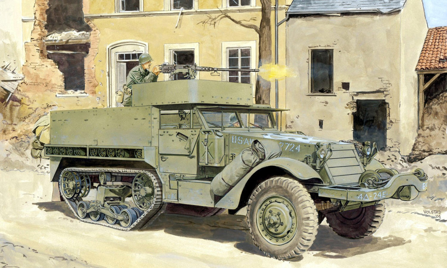 ドラゴン 1/35 WW.II アメリカ軍 M3A1 ハーフトラック (3in1キット)